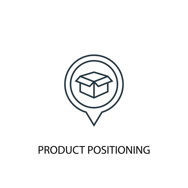 Product positionering concept lijn icoon. Afbeelding van een eenvoudig element. Product positionering concept contour symbool ontwerp. Kan gebruikt worden voor web en mobiel — Stockvector