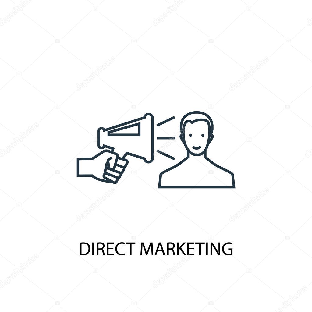 Direct Marketing concept line icon. Simple element illustration. Direct Marketing concept outline symbol design. Can be used for web and mobile