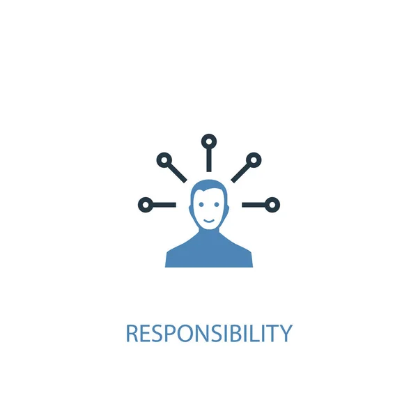 Responsibility concept 2 colored icon. Simple blue element illustration. responsibility concept symbol design. Can be used for web and mobile — Stock vektor