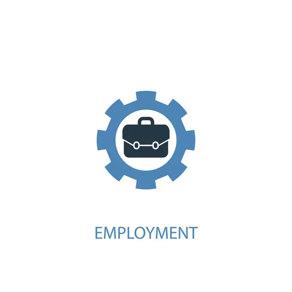 Koncepcja zatrudnienia 2 kolorowe ikony. Prosta niebieska ilustracja elementu. projekt symbolu koncepcji zatrudnienia. Może być używany do sieci web i mobile — Wektor stockowy