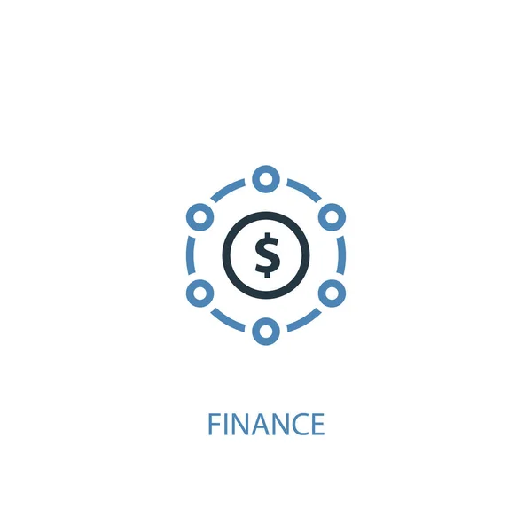 Conceito financeiro 2 ícone colorido. Ilustração simples do elemento azul. Design de símbolo de conceito de finanças. Pode ser usado para web e mobile — Vetor de Stock