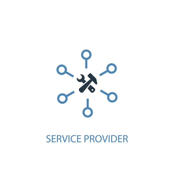 Service provider concept 2 colored icon. Simple blue element illustration. Service provider concept symbol design. Can be used for web and mobile — 스톡 벡터