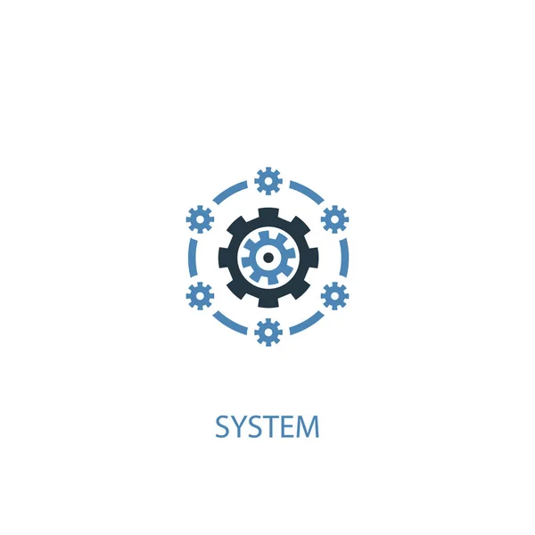 System concept 2 colored icon. Simple blue element illustration. system concept symbol design. Can be used for web and mobile — ストックベクタ