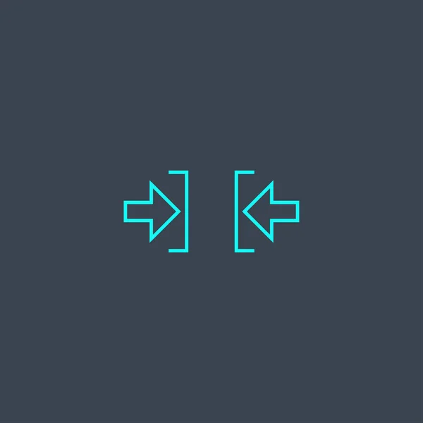 Constraint concept blue line icon. Simple thin element on dark background. constraint concept outline symbol design. Can be used for web and mobile — Διανυσματικό Αρχείο