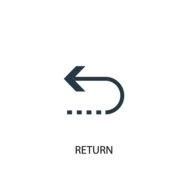 Rückkehr-Symbol. einfache Elementillustration. Return-Konzept Symboldesign. kann für das Web verwendet werden — Stockvektor