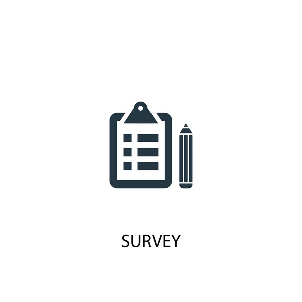 Survey icon. Simple element illustration. survey concept symbol design. Can be used for web — 스톡 벡터