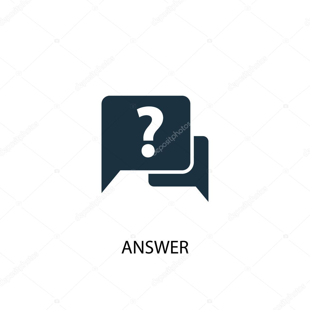 answer icon. Simple element illustration. answer concept symbol design. Can be used for web