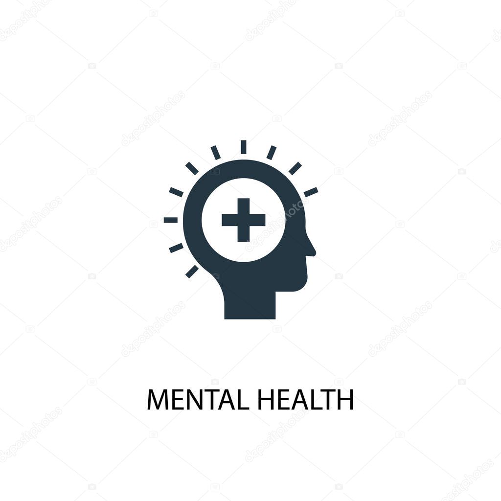 mental health icon. Simple element illustration. mental health concept symbol design. Can be used for web