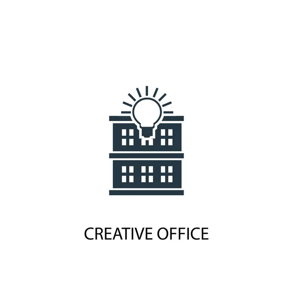 Креативная икона офиса. Простая иллюстрация элемента. креативный дизайн символа офиса. Может быть использован для веб — стоковый вектор