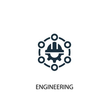 mühendislik simgesi. Basit eleman çizimi. mühendislik kavramı sembol tasarımı. Web için kullanılabilir