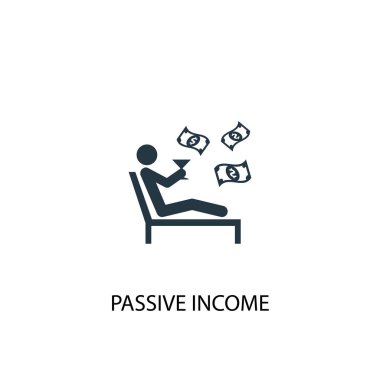 pasif gelir simgesi. Basit eleman çizimi. pasif gelir kavramı sembol tasarımı. Web için kullanılabilir