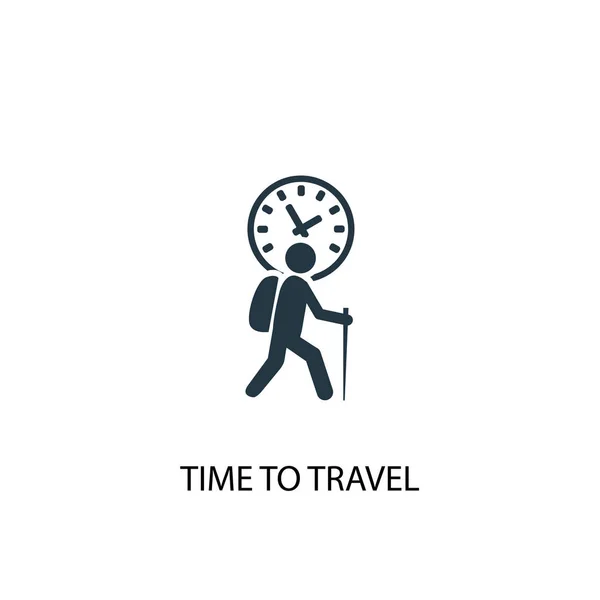 Seyahat simgesi için zaman. Basit eleman çizimi. zaman kavram sembolü tasarımı seyahat etmek. Web için kullanılabilir — Stok Vektör