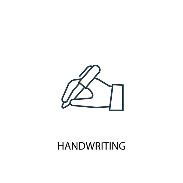 Icono de línea de concepto de escritura a mano. Ilustración de elementos simples. concepto de escritura a mano diseño de símbolo de esquema. Puede ser utilizado para web y móvil — Vector de stock