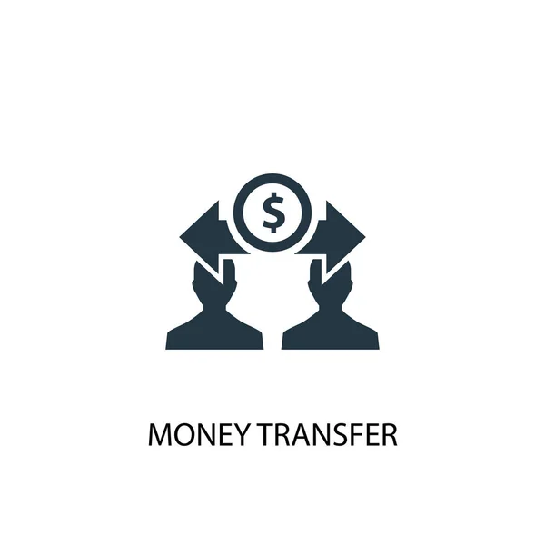 Icono de transferencia de dinero. Ilustración de elementos simples. concepto de transferencia de dinero diseño de símbolo. Puede ser utilizado para la web — Archivo Imágenes Vectoriales
