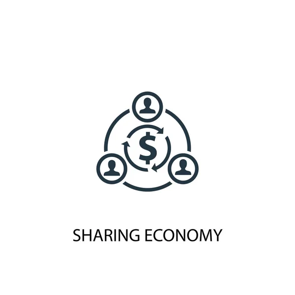 Icona della sharing economy. Illustrazione semplice elemento. sharing economy concept symbol design. Può essere utilizzato per il web — Vettoriale Stock