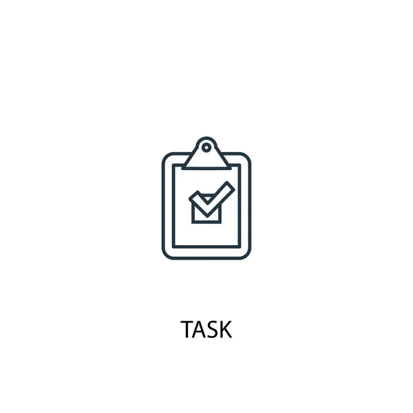 Task concept line icon. Simple element illustration. task concept outline symbol design. Can be used for web and mobile — Stock Vector