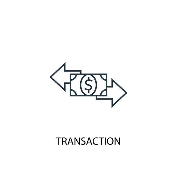 Tranzakció koncepció vonal ikonja. Egyszerű elemillusztráció. tranzakciókoncepció vázlatszimbólumának kialakítása. Web-és mobileszközökre is használható — Stock Vector