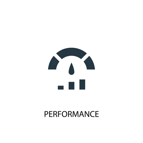 Ícone de desempenho. Ilustração de elemento simples. Design de símbolo de conceito de desempenho. Pode ser usado para web — Vetor de Stock