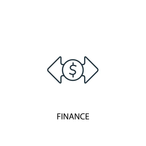 Ícone de linha conceito de finanças. Ilustração de elemento simples. design de símbolo de esboço de conceito de finanças. Pode ser usado para web e mobile — Vetor de Stock