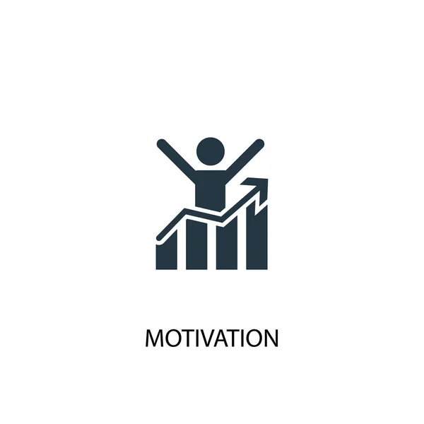 Ikona motivace. Ukázka jednoduchého prvku. návrh symbolu motivačního konceptu. Lze použít pro web — Stockový vektor