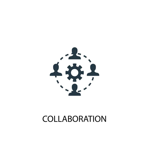 Ícone de colaboração. Ilustração de elemento simples. projeto do símbolo do conceito da colaboração. Pode ser usado para web —  Vetores de Stock