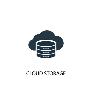 bulut depolama simgesi. Basit eleman çizimi. bulut depolama kavramı sembol tasarımı. Web için kullanılabilir
