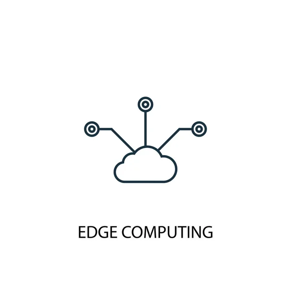 Icône de ligne de concept Edge Computing. Illustration d'élément simple. Edge Computing concept contour symbole conception. Peut être utilisé pour le web et le mobile — Image vectorielle