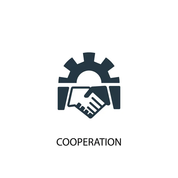 協力アイコン。単純な要素のイラスト。協力コンセプトシンボルデザイン。ウェブで使用できます — ストックベクタ
