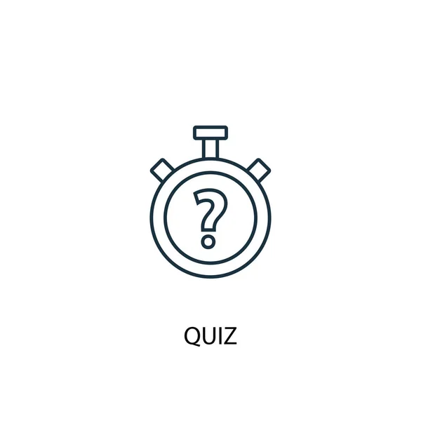 Icône de ligne de concept de quiz. Illustration d'élément simple. quiz concept contour symbole conception. Peut être utilisé pour le web et le mobile — Image vectorielle