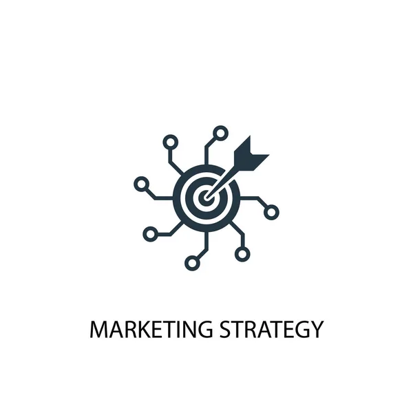 Ikon för marknadsföringsstrategi. Enkelt element illustration. marknadsföringsstrategi koncept symbol design. Kan användas för webb — Stock vektor