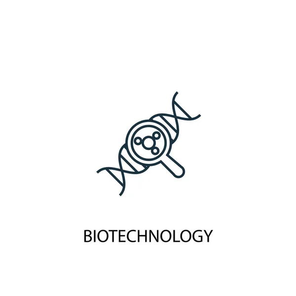 Biotechnology concept line icon. Simple element illustration. Biotechnology concept outline symbol design. Can be used for web and mobile — Stock Vector