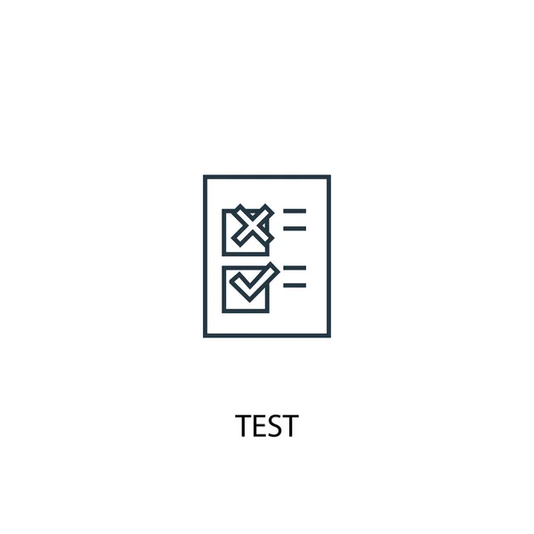 Icono de línea de concepto de prueba. Ilustración de elementos simples. diseño de símbolo de esquema de concepto de prueba. Puede ser utilizado para web y móvil — Vector de stock