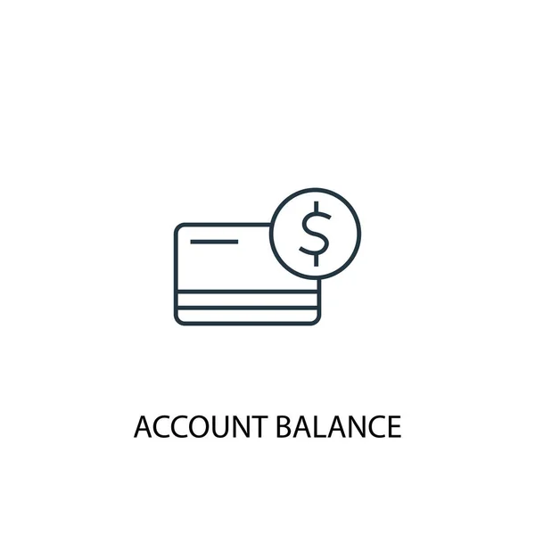 Account balance concept line icon. Simple element illustration. account balance concept outline symbol design. Can be used for web and mobile — Stock Vector