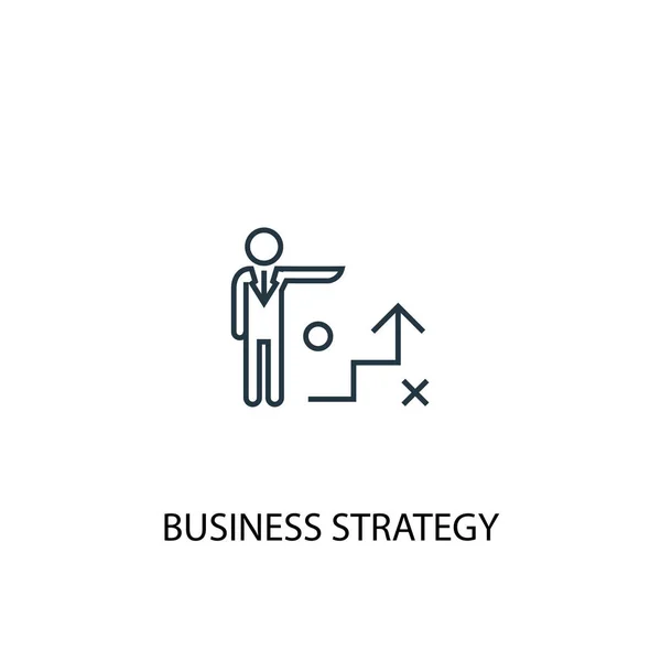 Business Strategy Konzeptlinie Symbol. einfache Elementillustration. Business Strategy Konzept skizzieren Symboldesign. kann für Web und Mobile verwendet werden — Stockvektor