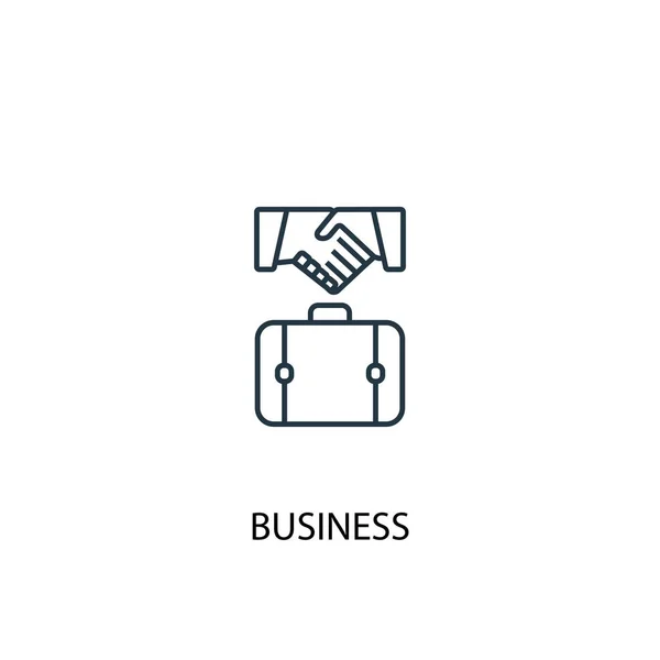 Ícone de linha conceito de negócios. Ilustração de elemento simples. Design de símbolo de esboço de conceito de negócios. Pode ser usado para web e mobile — Vetor de Stock