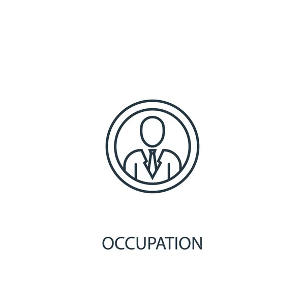 Icono de línea de concepto de ocupación. Ilustración de elementos simples. Ocupación concepto contorno símbolo diseño. Puede ser utilizado para web y móvil — Archivo Imágenes Vectoriales