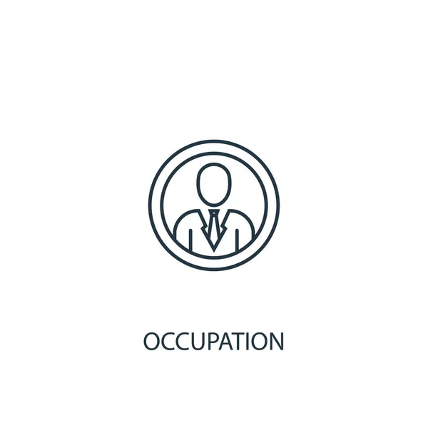 Icône de ligne de concept d'occupation. Illustration d'élément simple. Concept d'occupation esquisse la conception du symbole. Peut être utilisé pour le web et le mobile — Image vectorielle