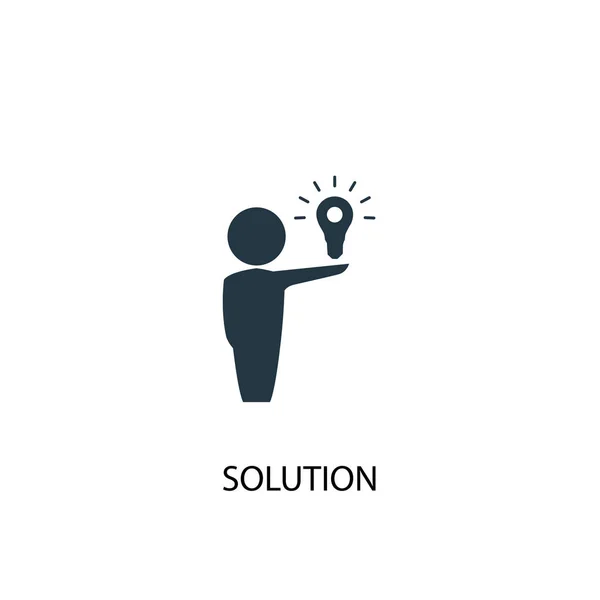 Ícone da solução. Ilustração de elemento simples. Design de símbolo de conceito de solução. Pode ser usado para web — Vetor de Stock