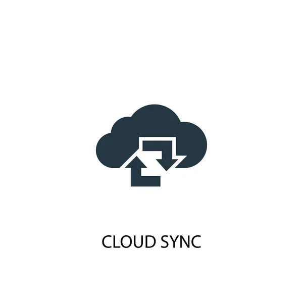 Icône de synchronisation Cloud. Illustration d'élément simple. Concept de synchronisation Cloud conception de symbole. Peut être utilisé pour le web — Image vectorielle