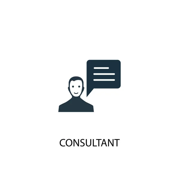 Icona consulente. Illustrazione semplice elemento. progettazione del simbolo di concetto del consulente. Può essere utilizzato per il web — Vettoriale Stock