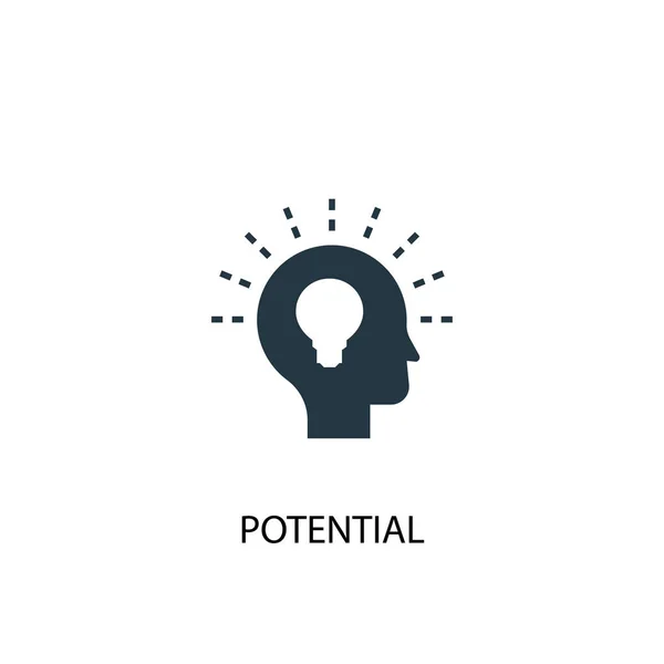 Potenziale icona. Illustrazione semplice elemento. progettazione potenziale del simbolo di concetto. Può essere utilizzato per il web — Vettoriale Stock