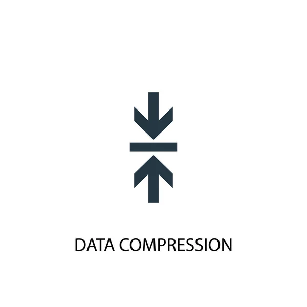 Pictogram voor gegevenscompressie. Afbeelding van een eenvoudig element. Data compressie concept symbool ontwerp. Kan worden gebruikt voor web — Stockvector