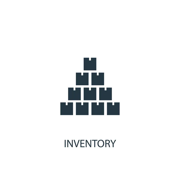 Icono de inventario. Ilustración de elementos simples. diseño de símbolo de concepto de inventario. Puede ser utilizado para la web — Vector de stock