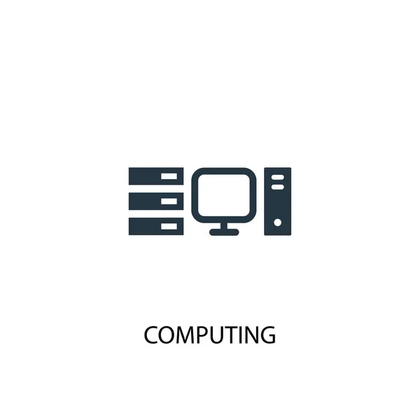Icône informatique. Illustration d'élément simple. conception de symbole de concept informatique. Peut être utilisé pour le web — Image vectorielle