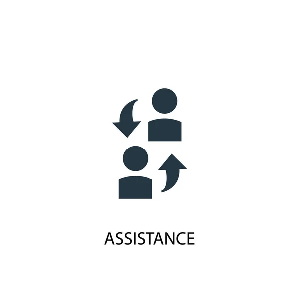 Ícone de assistência. Ilustração de elemento simples. design de símbolo de conceito de assistência. Pode ser usado para web — Vetor de Stock