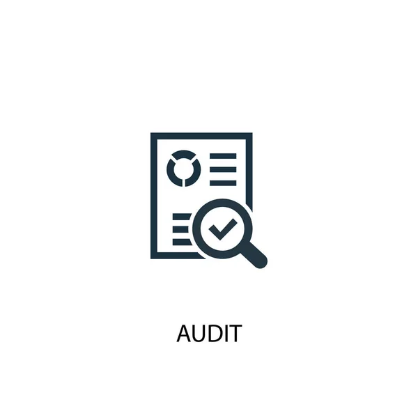 Ícone de auditoria. Ilustração de elemento simples. design de símbolo de conceito de auditoria. Pode ser usado para web — Vetor de Stock