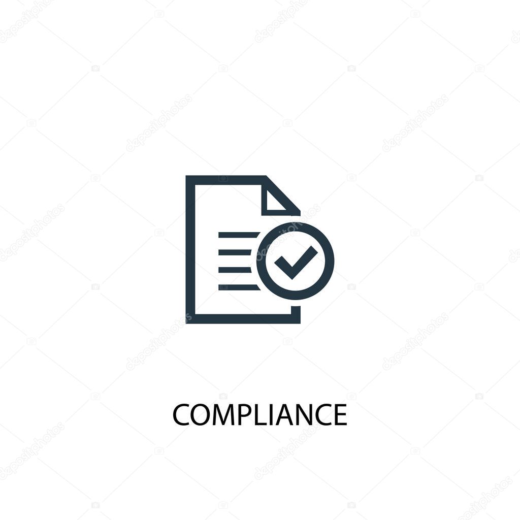 compliance icon. Simple element illustration. compliance concept symbol design. Can be used for web