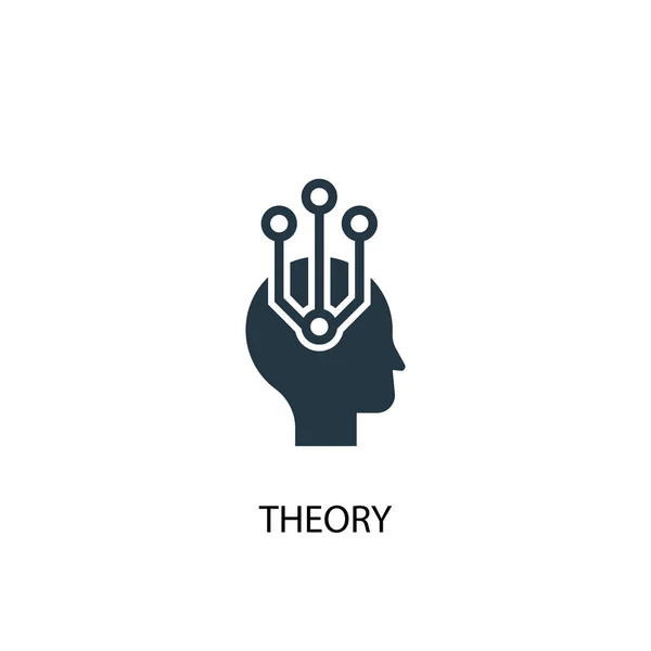 Icono de la teoría. Ilustración de elementos simples. teoría concepto símbolo diseño. Puede ser utilizado para la web — Vector de stock