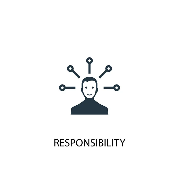Icono de responsabilidad. Ilustración de elementos simples. concepto de responsabilidad diseño de símbolo. Puede ser utilizado para la web — Archivo Imágenes Vectoriales