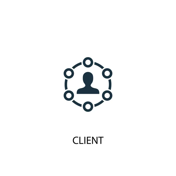 Icona del cliente. Illustrazione semplice elemento. design del simbolo del concetto cliente. Può essere utilizzato per il web — Vettoriale Stock